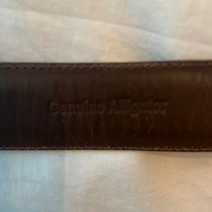 Mens 39 inch genuine alligator belt